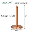 Copper Paper Towel Holder Roll Dispenser Stand for Kitchen Countertop & Dining Room Table