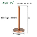 Copper Paper Towel Holder Roll Dispenser Stand for Kitchen Countertop & Dining Room Table