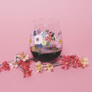 Painted Floral Stemless Wine Glasses