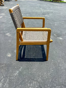Teak & Synthetic Rope Armchair (Grey)