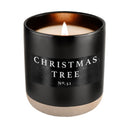 Christmas Tree Soy Candle - Black Stoneware Jar - 12 oz