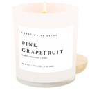 Pink Grapefruit Soy Candle - White Jar - 11 oz