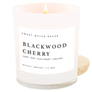 Blackwood Cherry Soy Candle - White Jar - 11 oz