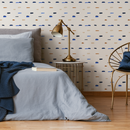 Abstract Wallpaper with Textured Dashes in Blue, Black, and Brown - C150