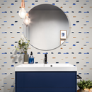Abstract Wallpaper with Textured Dashes in Blue, Black, and Brown - C150