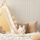 Abstract Wallpaper with a Minimalist Semi-Circle Pattern in Beige - C221