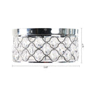 Scorpio 14 Inch 3-Lights Chrome Drum Flush Mount Chandelier