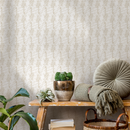 Geometric Wallpaper with a Textured Herringbone Motif in Beige - C255