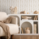 Geometric Wallpaper with a Textured Herringbone Motif in Beige - C255