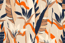 Beige Abstract Leaves Wallpaper