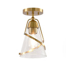 7 Inch Walker 1-Light Semi-Flush Mount Ceiling Light