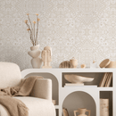 Mandala Wallpaper with an Intricate Arabian Motif in Beige - C368