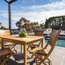 Telluride 4-Person Natural Teak Outdoor Square Dining Table 39"