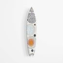 Pattern with Doodle Circles Acrylic Surfboard Wall Art