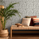 Abstract Wallpaper with an Organic Spot Pattern in Greige and Beige - C572