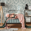 Abstract Wallpaper with Flowing Organic Shapes in Light Teal - C649