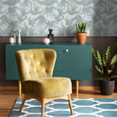 Abstract Wallpaper with Flowing Organic Shapes in Light Teal - C649