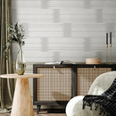 Abstract Wallpaper with Horizontal Brush Strokes in Light Gray - C685
