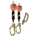 Dual Pygmy Hog Self Retracting Lifelines Rebar Hook with Connector Kit - All Lengths