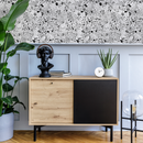 Abstract Wallpaper with Artistic Doodles in Black and White - C817