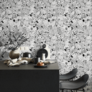 Abstract Wallpaper with Artistic Doodles in Black and White - C817
