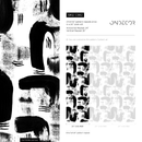 Modern Abstract Wallpaper with Painterly Brushstrokes in Black and White - C882