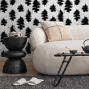 Abstract Wallpaper with Expressive Brushstrokes in Black and White - C885