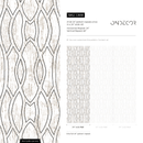 Geometric Wallpaper with Interlocking Lines in Black and Beige - C888