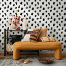 Abstract Wallpaper with Sketched Speckle Dots in Black and White - C895