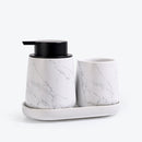 BosilunLife Marble 3-Piece Bathroom Set Recycled Ceramic Eco-Clay