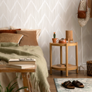 Minimalist Hand-Drawn Chevron Wallpaper in Beige Brown - C999