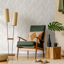 Minimalist Hand-Drawn Chevron Wallpaper in Beige Brown - C999