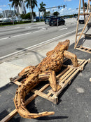 Alligator Statue 260x120x66 Cm – Teak Wood