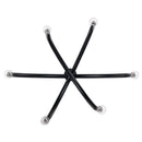 Caboche Mid-Century Modern Black Dimmable 6-Light Chandelier
