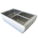 REVO MIX Pan Set | Stainless Steel 4" deep | One 1/2 Size and Two 1/4 size food pans
