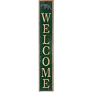 Welcome Mountain Black Bear Green | Wall Art Print on Real Wood
