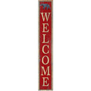 Welcome Mountain Black Bear Red | Wall Art Print on Real Wood
