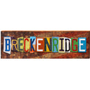 Breckenridge Collage Letters CAB6 | Wall Art Print on Real Wood