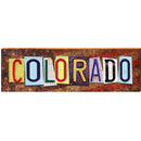 Colorado Collage Letters CAB6 | Wall Art Print on Real Wood