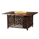 Aluminum 48-in Rectangular Propane Fire Table, Beads, Covers and Lid