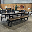 Metal U Leg style dining table