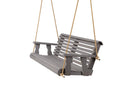 Amish Casual 4 Foot Roll Back Porch Swing in Grey Stain