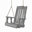 Amish Casual Heavy Duty Outdoor Wood Swing Chair in Grey Stain