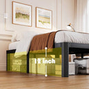 California King size Heavy Duty Metal Bed Frame with Round Edge Legs
