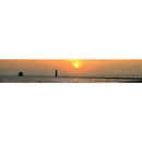 Lighthouse & Pier | Wall Art Print on Real Wood