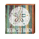 Ocean Isle Beach Sand Dollar Orange Boards | Real Wood Art Print