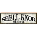 Shell Knob Missouri Black & White Sign | Wall Art Print on Real Wood