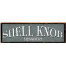 Shell Knob Missouri Grey & White Sign | Wall Art Print on Real Wood