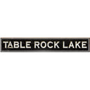 Table Rock Lake Black Sign | Wall Art Print on Real Wood
