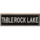 Table Rock Lake Black Sign | Wall Art Print on Real Wood
